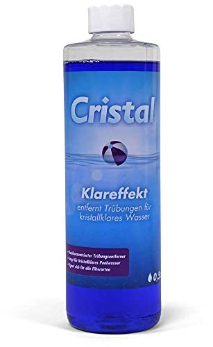 Cristal Klareffekt Trübungsentferner - Für alle Filterarten - Gegen trübes Poolwasser - Verbessert die Filtration - Einfache Anwendung - Für kristallklares Wasser in Pool & Whirlpool