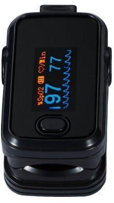 Doigt oxymètre SPO2 de pouls & Moniteur de fréquence cardiaque Noir - Matériel de diagnostic médical de qualité professionnelle. Usage pour adultes et pédiatrique enfants et nourissons