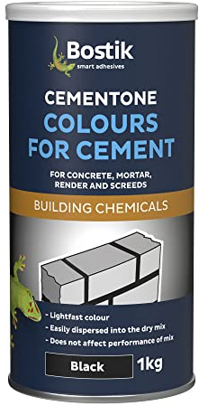 Bostik Colours for Cement, For Concrete, Mortar, Render and Screeds, Available in 5 Intermixable Colours, For Interior and Exterior Use, Colour: Black, Size: 1kg