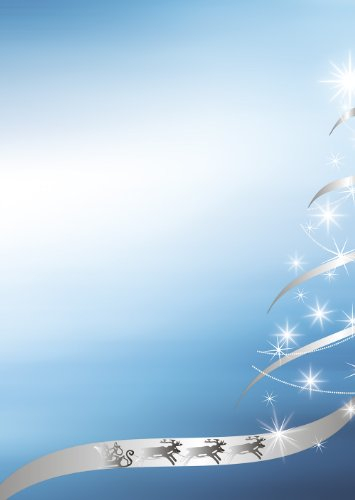 Briefpapier Weihnachten silber-star Weihnachtsbaum 50 Blatt DIN A4 90 g/m² 5282