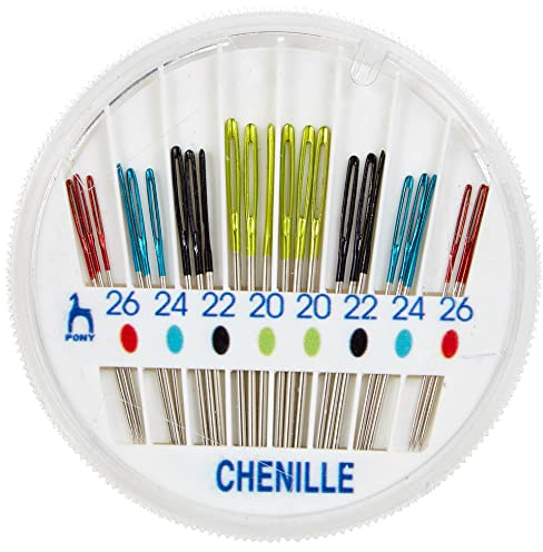 Pony Aguja de Coser a Mano compacta: Chenilla, Multicolor