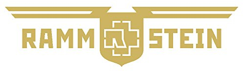 Rammstein Autoaufkleber D.R. Gold, Offizielles Band Merchandise (aussenklebend) 57cm Heckscheibe