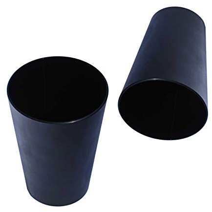 S&S-Shop 40 Plastik Trinkbecher 0,4 l - schwarz - Mehrwegtrinkbecher/Partybecher/Becher
