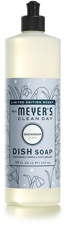 MRS MEYER'S Snowdrop Dish Soap, 16 OZ