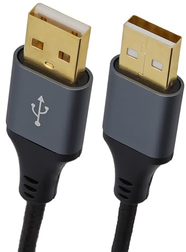 kenable Pro Metal Câble tressé USB 2.0 24 AWG A vers A mâle haute vitesse 1 m