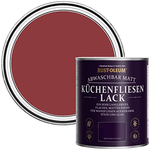Rust-Oleum abwaschbare Küchenfliesenlack in rot mit Matt Finish - Bordeaux 750ML