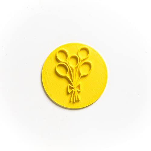 The Cookie Cutter Hub Balloons Embosser/Stamp for Cupcakes Fondant Icing Clay Cake Baking Decoration