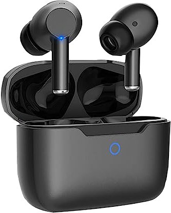 FAOONNMY TWS Bluetooth headset ENC noise-canceling game sports headset hanging ear stereo waterproof anti-sweat headset smart touch wireless headset Black