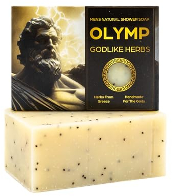 MEDUNA Peeling-Seife Olymp Godlike 100g - feste Naturseife - Handmade Soap - Pflegeseife mit Honig - Körperseife für alle Hauttypen - Bio-Kokosöl & Shea Butter Männerpflege - Made in Germany