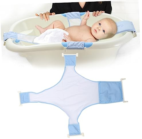 ibasenice 1stück Badewannen Netz Verstellbares Sicherheitsnetz Für Neugeborene Rutschfestes Badewannensitzkissen Komfortable Unterstützung Beim Baden Multi-funktions Babybad Zubehör