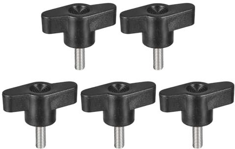 QUARKZMAN 5 Stück Klemmschraubenknopf, M5 x 15mm 304 Edelstahl T-förmige Daumenschrauben Griff für schnellen Austausch des Handfestziehknopfs
