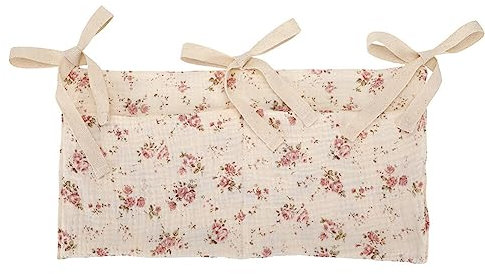 Babybett Aufbewahrungstasche, Babybett Organizer Hängend with 2 Pockets Babybett Aufbewahrungstasche Verstellbarer Organizer Betttasche Spielzeugtasche Kinderzimmer Bett Organizer Zum Aufhängen