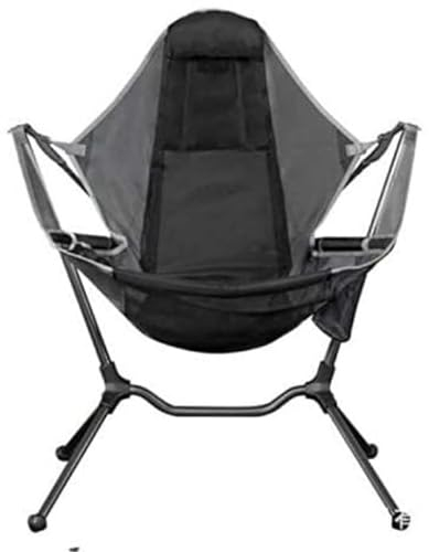 DRMEE Klappstuhl Angelstuhl Outdoor-Klappstuhl Tragbarer Hocker Klappschaukel Outdoor-Relax-Stühle Mit Fußschemel Für Camping-Strandangeln Camping Stuhl (Color : Grey)