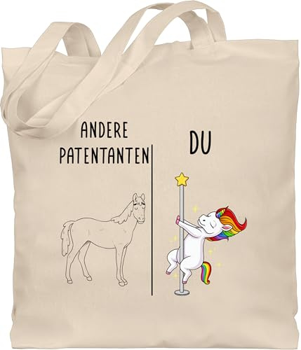 Shirtracer - Baumwolltasche - Taufpatin - Andere Patentanten Du Dabbing Einhorn | Coole Geschenke für Patentante Geschenk Weihnachten