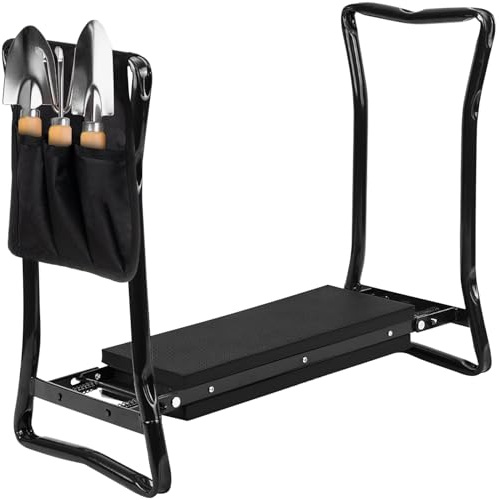 Panca per ginocchio da giardino 3 in 1, cuscino pieghevole per attrezzi, organizer regolabile in ferro, schiuma Eva, giardinaggio, lavori fai da te, lavori domestici 23731