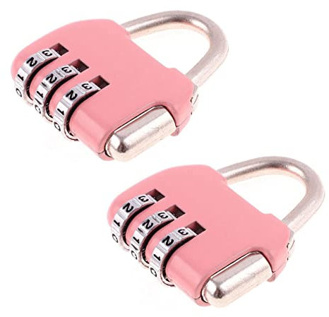 Remingtape 2 a combinazione regolabili per lucchetto Gep�Ckbox, numero a 3 cifre, colore rosa