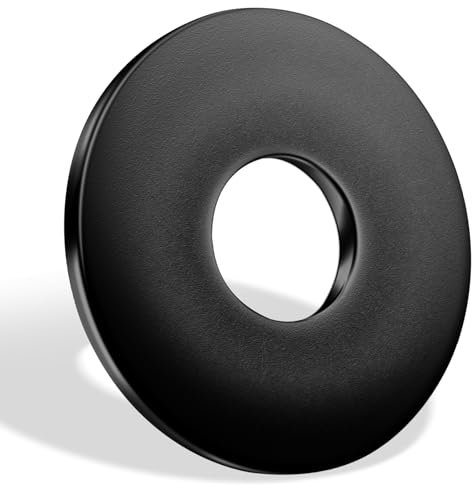 Jeboler Unterlegscheiben M5 Schwarz, 25 Stück Edelstahl Beilagscheiben DIN 9021 A2 V2A Karosseriescheiben Groß Flach Unterlegscheiben, Rostfreie Flat Washers für Schrauben & Muttern & Gewindestange