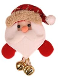fdsmall Weihnachten Brosche Pin mit Licht Weihnachtsdekorationen Leuchtende Brosche Cartoon Brosche Weihnachten Glühbirne Leuchtende Elch Glocke Abzeichen blinkende Brosche (01)