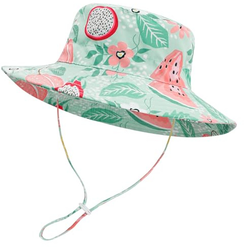 LACOFIA Kleinkind Baby Sonnenhut Unisex Kinder Sommer Mütze Hut für Strand Schwimmen Schwimmbad Breiter Krempe/Schnell Trocknend