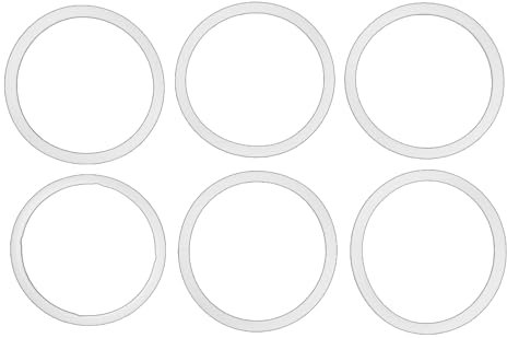 Lot de 6 anneaux d'étanchéité de rechange pratiques en silicone pour bouteille d'eau, couvercle en verre, joint de tasse