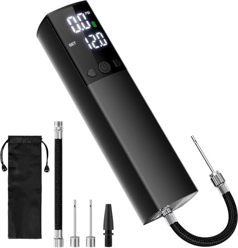 Motorenbau Electric Ball Pump,Smart Air Pump Portable Fast Ball Inflation Accurate Pressure Gauge and Digital LCD Display for Basketball Football Soccer Volleyball