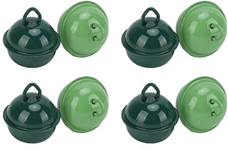Qudinip 20 Stück Glöckchen, Metall-Weihnachtsglocken mit Loch Zum Aufhängen für Hochzeit, Weihnachtsdekoration, Basteln, Geschenkverpackung