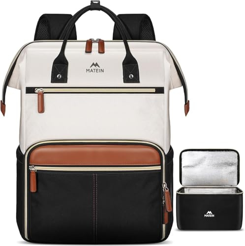 MATEIN Mochila Portatil 17 Pulgadas Mujer Set de 2 Piezas, Mochila Trabajo