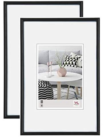 Bilderrahmen von Walther Kunststoffrahmen Galeria 40x60 schwarz - Normalglas 2er Pack