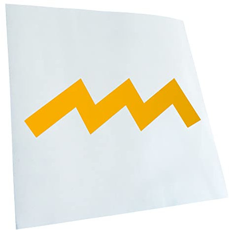 Kiwistar - Autoaufkleber - gelb - 60 x 20 cm - Wasser Sternzeichen - Heckscheibenaufkleber Auto Aufkleber wetterfest für Kfz LKW Mofa Truck - Sticker außen selbstklebend Tuning Zubehör für Fenster