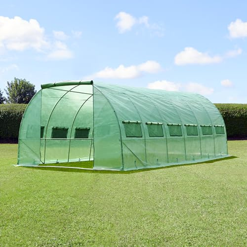 FeelGoodUK PT6 6 x 3 x 2 m Abdeckung für Folientunnel Garten Gewächshaus