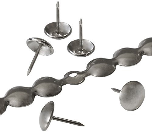 decotacks® Silver Upholstery Nails/Tack in Strips 11mm Head, 6 Meters [Nickel/Silver Finish] DX0511NI-S6M-UK