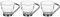 3 Tasses à café en Verre avec Anse métal (11cl)