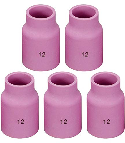 RIVERWELD TIG Lentille à Gaz Busette en Céramique d'Alumine Diamètre Jumbo Grand 53N87 12# 19.0mm pour QQ300 PTA DB SR WP 9 17 18 20 25 26 Torche de soudage TIG 5pcs