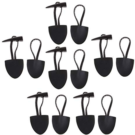 P Prettyia 6 Set Dufflecoat Leder Knebelverschluss Knebelknöpfe Nähen Knopf für Mantel Jacke Duffle - Schwarz