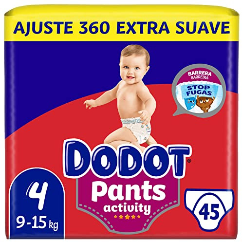 Dodot Aktivität — Windelhose, Größe 4, leicht zu wechseln mit Luftkanälen, 45 Windeln, 9 bis 15 kg, 45
