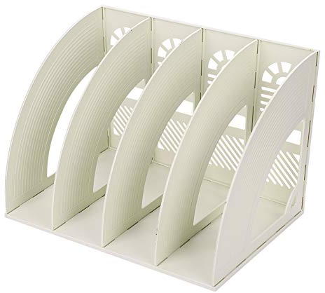Stehsammler A4 Schreibtisch Organizer 4 Fächer Zeitschriftensammler Plastik Dokumentenablage Leicht Stehordner Büro Zeitschriftenhalter Buch Buchhalter Dokumente Dokumentenhalter Abnehmbar Briefablage