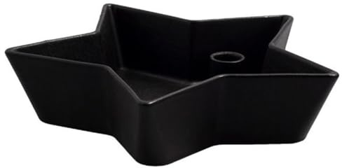 Storefactory - Lidatorp Stjärna - Stern - Kerzenleuchter - Kerzenständer - Farbe: Schwarz - Keramik - Maße (ØxH): 26 x 6 cm