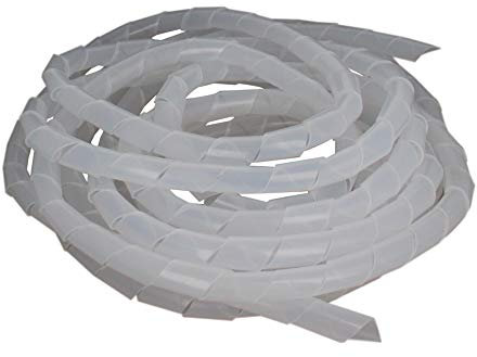 Othmro 2pcs Spiral Wire Wrap Cable Wrap Cord 9/16-inch x 15ft PE Polyethylene Tubing for Computer Cable
