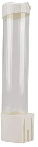 Dispenser di bicchieri di carta, Dispenser di bicchieri di raffreddamento dell'acqua, 1 PC ABS + PC 60-80 bicchieri di carta Dispenser di bicchieri di plastica Portabicchieri con pulsante(bianca)