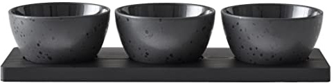 BITZ Kabarett Set 39 x 13 cm Dia. 12 x 6 cm 4 Teilen Galaxy Black