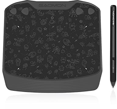 GAOMON S830 7.5mm Slim Graphics Tablet with 4 Express keys and 8192 Levels Passive Pen with Tilt Function, Ideal for Art Beginners & Online Education