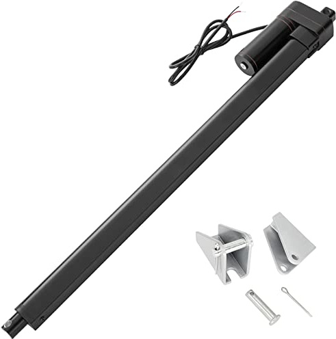 Jvnvlki Linjär drivning med 800 mm slaglängd, 3 000 N, IP65-vattentät, 12 V, linjärmotor, 5 mm/s, med monteringsfäste, för lyftarm, dörr, skåp, fönsteröppnare, dörröppnare, hemautomatisering