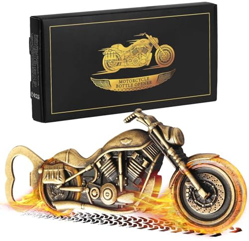 LOOPES Vatertagsgeschenk für Papa Flaschenöffner Motorrad Geschenke Männer Bier Flaschenöffner Papa Geschenk Geburtstag Vintage Motorrad Flaschenöffner Geschenk für Männer Papa Opa Vater Geburtstag