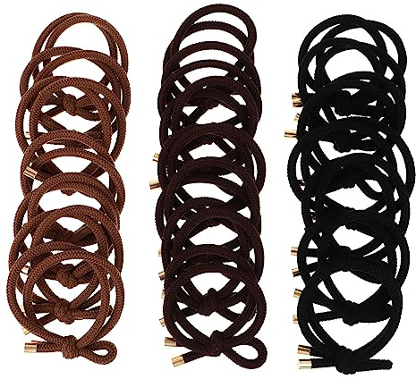POPETPOP Gomas Elásticas Pelo Nudo 21 Unidades Tamaño Estándar Alta Elasticidad para Mujeres y Niñas Accesorios Cabello Uso Diario sin Daño