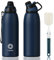 FJbottle Borraccia Termica con Tappo magnetico 1500ML, Bottiglia Termica per Bambini - Senza BPA/Senza Perdite Borracce acciaio inox per Scuola, Sport, Palestra, Ciclismo
