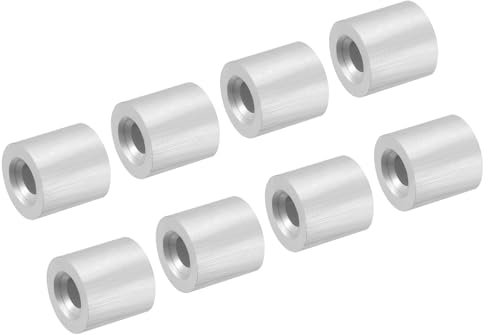 PATIKIL 1/4/6mm Wire Rope Stop Sleeve,20 Pack Aluminum Crimping Loop Sleeve for Wire Rope and Cable Ferrule,Silver