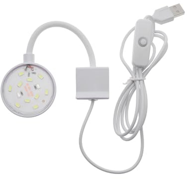 YINETTECH 5W Mini-Aquarium-USB-LED-Licht mit Netzschalter für Kleine Fische Garnelenbecken Süßwasser Gepflanzte Lebende Pflanzen Wachsen Aquarium-Clip-Licht Weiß
