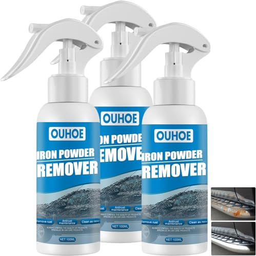 Ouhoe - Rimozione in polvere di ferro, per rimuovere la ruggine, per auto, per rimuovere la ruggine e rimuovere le macchie di ruggine (300 ml)