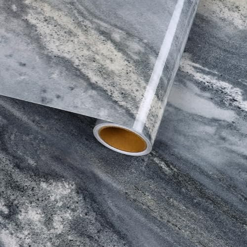 VaryFloral Carta da Parati Adesiva Muro Effetto Marmo 30cmx300cm Carta da Parati Adesiva Marmo Blu Vintage Pellicole Adesive per Mobili Impermeabile Rotolo Adesivo per Mobili Cassetto Camera Cucina