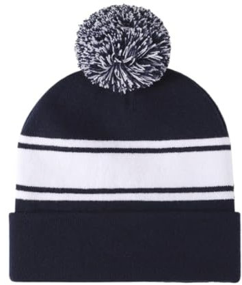 EQEQE Bommelmütze, Beanie-Mütze for Herren, Wintermütze, Wintermütze, Beanie, Wintermütze, Strickmütze, modische Strickmütze, Toque-Mütze, warme Mütze(White)
